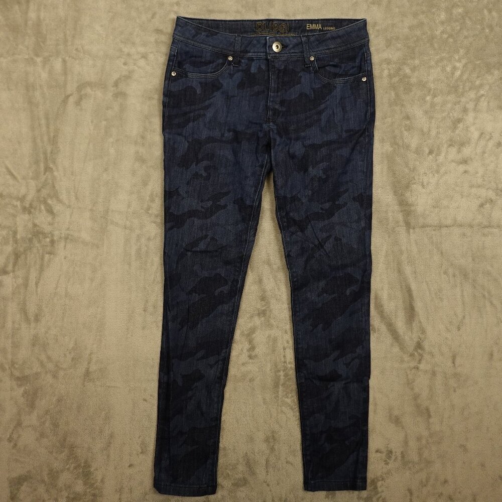 DL 1961 jeans Emma‎ Leggings women's 29 dark wash blue camo